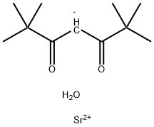 双(2,2,6,6-四甲基-3,5-庚烷二氧基)水合锶 结构式