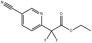 2-(5-氰基吡啶-2-基)-2,2-二氟乙酸乙酯 结构式