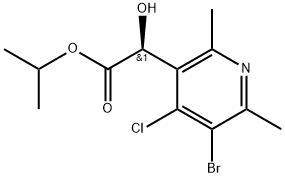 (S)-2-(5-溴-4-氯-2,6-二甲基吡啶-3-基)-2-羟基乙酸异丙酯 结构式