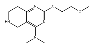 5,6,7,8-Tetrahydro-2-(2-methoxyethoxy)-N,N-dimethylpyrido[4,3-d]pyrimidin-4-amine 结构式