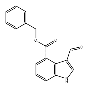 benzyl 3-formylindole-4-carboxylate 结构式