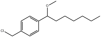 1-(氯甲基)-4-(1-甲氧基庚基)苯 结构式