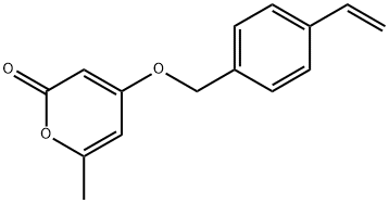 4-[(4-乙烯基苯基)甲氧基]-6-甲基-2H-吡喃-2-酮 结构式