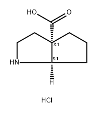 RAC-(3AR,6AS)-OCTAHYDROCYCLOPENTA[B]PYRROLE-3A-CARBOXYLIC ACID HYDROCHLORIDE, CIS 结构式