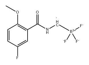 Borate(1-), trifluoro[[(5-fluoro-2-methoxybenzoyl)amino]methyl]-, (T-4)- 结构式