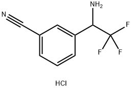 3-(1-amino-2,2,2-trifluoroethyl)benzonitrile hydrochloride 结构式