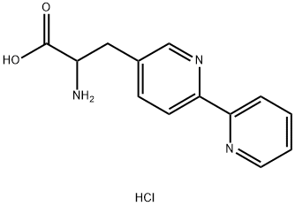 3-([2,2'-Bipyridin]-5-yl)-2-aminopropanoic acid trihydrochloride 结构式