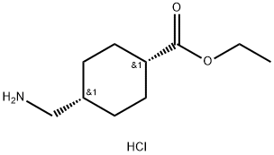 Cyclohexanecarboxylic acid, 4-(aminomethyl)-, ethyl ester, hydrochloride (1:1), cis- 结构式