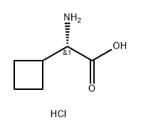 Cyclobutaneacetic acid, α-amino-, hydrochloride (1:1), (αS) 结构式