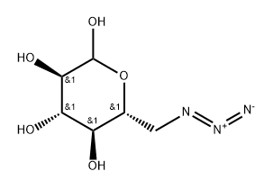 6-叠氮基-6-脱氧D-D-吡喃葡萄糖 结构式