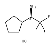 (R)-1-环戊基-2,2,2-三氟乙胺盐酸盐 结构式