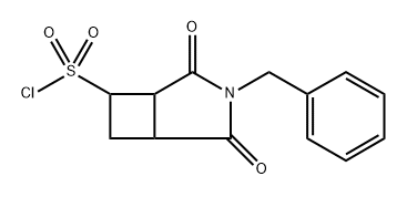 3-苄基-2,4-二氧代-3-氮杂双环[3.2.0]庚烷-6-磺酰氯 结构式