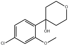 4-(4-chloro-2-methoxyphenyl)tetrahydro-2H-pyran-4-ol 结构式