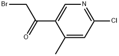 2-Bromo-1-(6-chloro-4-methyl-3-pyridinyl)ethanone 结构式