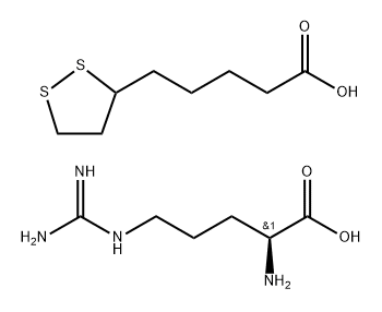 R-LIPOIC ACID L-ARGININE 结构式