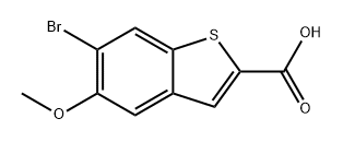 6-溴-5-甲氧基苯并[B]噻吩-2-羧酸 结构式