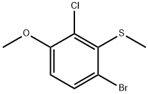 (6-Bromo-2-chloro-3-methoxyphenyl)(methyl)sulfane 结构式