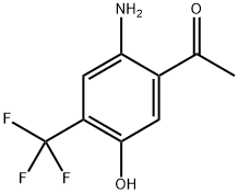 1-(2-氨基-5-羟基-4-(三氟甲基)苯基)乙-1-酮 结构式
