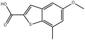 5-Methoxy-7-methylbenzo[b]thiophene-2-carboxylic acid 结构式