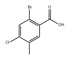 2-溴-4-氯-5-甲基苯甲酸 结构式