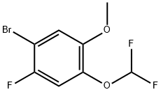 1-bromo-4-(difluoromethoxy)-2-fluoro-5-methoxybenzene 结构式