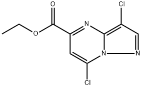 ethyl 3,7-dichloropyrazolo[1,5-a]pyrimidine-5-carboxylate 结构式