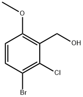 3-溴-2-氯-6-甲氧基苯苄醇 结构式