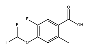 4-(Difluoromethoxy)-5-fluoro-2-methylbenzoic acid 结构式