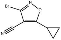 3-溴-5-环丙基异噁唑-4-碳腈 结构式