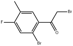 2-Bromo-1-(2-bromo-4-fluoro-5-methylphenyl)ethanone 结构式