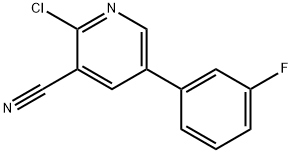 2-Chloro-5-(3-fluorophenyl)nicotinonitrile 结构式