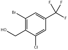 2-溴-6-氯-4-三氟甲基苄醇 结构式