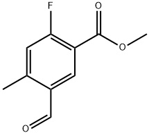 2-氟-5-甲酰基-4-甲基苯甲酸甲酯 结构式