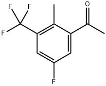 1-(5-氟-2-甲基-3-(三氟甲基)苯基)乙-1-酮 结构式