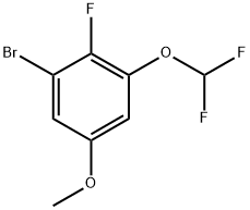 1-bromo-3-(difluoromethoxy)-2-fluoro-5-methoxybenzene 结构式