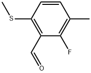 2-fluoro-3-methyl-6-(methylthio)benzaldehyde 结构式