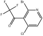 1-(2-Bromo-4-chloropyridin-3-yl)-2,2,2-trifluoroethanone 结构式