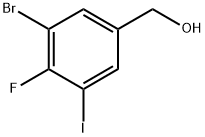 (3-溴-4-氟-5-碘苯基)甲醇 结构式