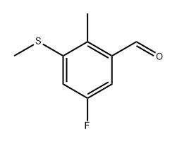 5-Fluoro-2-methyl-3-(methylthio)benzaldehyde 结构式