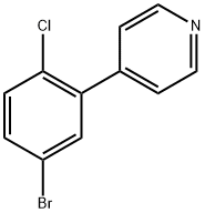 4-(5-Bromo-2-chlorophenyl)pyridine 结构式