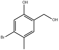 5-bromo-2-(hydroxymethyl)-4-methylphenol 结构式