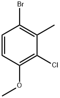 1-Bromo-3-chloro-4-methoxy-2-methylbenzene 结构式