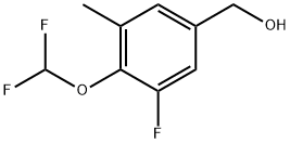 4-(Difluoromethoxy)-3-fluoro-5-methylbenzenemethanol 结构式