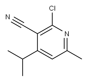 2-氯-4-异丙基-6-甲基烟腈 结构式