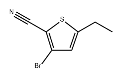 3-溴-5-乙基噻吩-2-甲腈 结构式