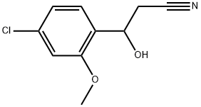 4-Chloro-β-hydroxy-2-methoxybenzenepropanenitrile 结构式