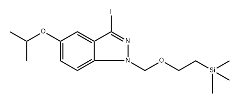 3-碘-5-异丙氧基-1-((2-(三甲基甲硅烷基)乙氧基)甲基)-1H-吲唑 结构式