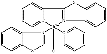 Tetrakis(2-phenylbenzothiazole-C2,N')(μ-dichloro)diiridium(III) 结构式