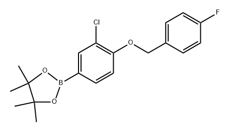 2-(3-CHLORO-4-((4-FLUOROBENZYL)OXY)PHENYL)-4,4,5,5-TETRAM 结构式