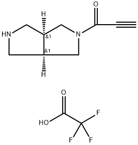 1-[OCTAHYDROPYRROLO[3,4-C]PYRROL-2-YL]PROP-2-YN-1-ONE, TRIFLUOROACETIC ACID, CIS 结构式